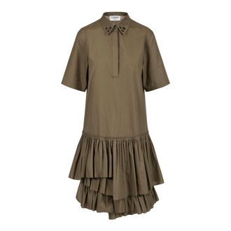 Iceberg New Shape Jurk met Korte Mouwen - Dames - Shirt Kleedjes - Groen - S - Katoen - Kleedjes