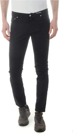 Daniele Alessandrini Jeans - Heren - Slim Fit Jeans - Zwart - W32 - Katoen - Jeans