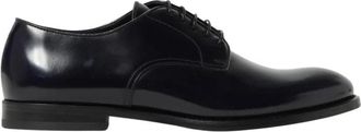 Doucal's Klassieke leren formele schoenen met veters - Heren - Nette schoenen - Blauw - 40 1/2 EU - Leer - Schoenen