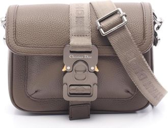 Dior Gray Leather Shoulder Bag (Pre-Owned)