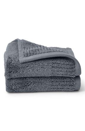 Boll & Branch Set of 2 Ultraplush Organic Cotton Washcloths in Mineral at Nordstrom