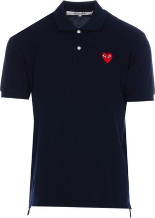 Comme Des Gar&ccedil;ons Polo de algod&oacute;n con coraz&oacute;n rojo de Comme Des Gar&ccedil;ons