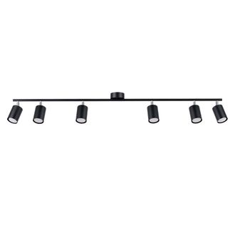 Sollux Lighting Modern Ceiling Lamp 20x135x24cm 6xLight in Black | Size: 20 x 135 x 24 cm