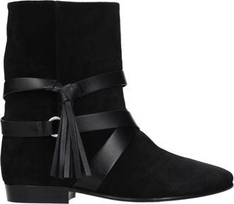 Isabel Marant Black Leather Ankle Womens Boots