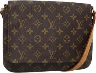 Louis Vuitton Pre-owned Cross Body Bags, female, Brown, Size: ONE SIZE Pre-owned Canvas Cross Body Bag