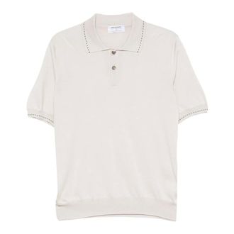Gran Sasso Polo Shirts, male, Beige, Size: 3XL Ab024670 Polo Shirt