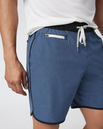 Vuori Clothing Banks Shorts Unlined 7 | Azure Linen Texture | Medium