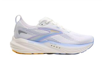 Brooks Womens Glycerin 22 Running Shoes In White/blueheron/apricot