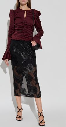 Rotate Sequin Skirt, Womens, Black