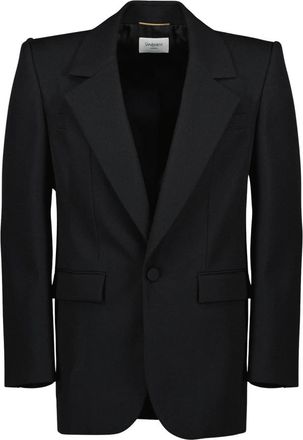 Saint Laurent Wollen Blazer - Heren - Blazers - Zwart - 4XS - Wol - Jassen