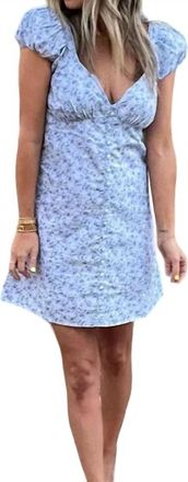 Boyish Dusty Mini Dress In Forget Me Not