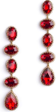 Deepa Gurnani Tyra Drop Earrings in Ruby at Nordstrom