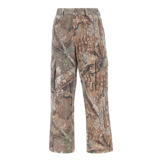 Represent Wide Trousers, male, Multicolor, Size: M Real Tree Camo Pants