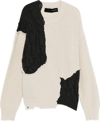 Isabel Benenato Distressed Wool Sweater