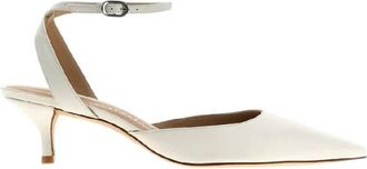 Stuart Weitzman Barelythere 50 Leather Pumps, Brand Size 35 ( US Size 4.5 )