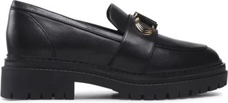Michael Kors Parker Lederen Loafer - Dames - Loafers - Zwart - 37 1/2 EU - Leer - Schoenen