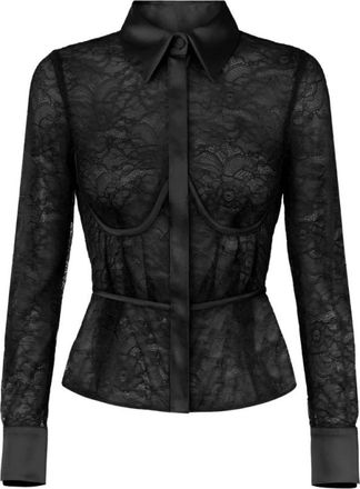 Elisabetta Franchi Mujer, Blusas y Camisas, Negro, Talla: M