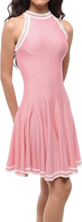 Balmain Pink Halter Neck Dress