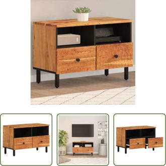 vidaXL vidaXL Mobile TV con piano espositivo - Mobile Porta TV 70x33x46 cm in Legno Massello di Acacia