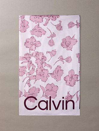 Calvin Klein Square Floral Logo Scarf