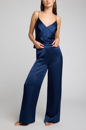 Negative Underwear Eclipse Washable Silk Cami in Navy at Nordstrom, Size Xx-Large