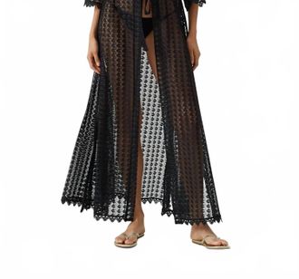Melissa Odabash Tali Kaftan Maxi Open-Front Coverup In Black
