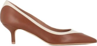 Malone Souliers pointed toe two-tone pumps - women - Calf Leather/Calf Leather/Calf Leather - 37.5 - Brown