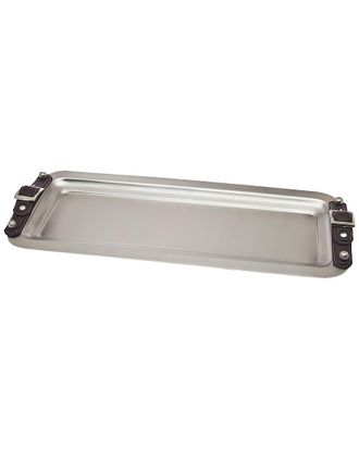 Godinger Metallic Tray with Leather Straps