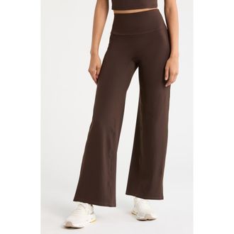 Zella Zen High Waist Straight Leg Pants in Brown Mole at Nordstrom, Size Xx-Large