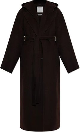 Sportmax Olmo Wool Coat - Dames - Jas met riem - Bruin - XS - Jassen