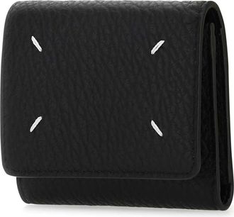 Maison Margiela Womens Black Leather Wallet T8013 Portafogli