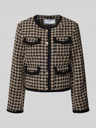 Vero Moda Slim Fit Jacke in Boucl&eacute;-Optik Modell VISMO in Black, Gr&ouml;&szlig;e 38