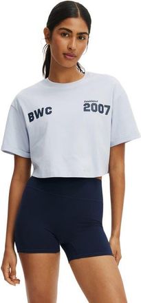 Cotton On Womens Active Cropped Graphic Active Tee in Violet Blue at Nordstrom, Size Xx-Small