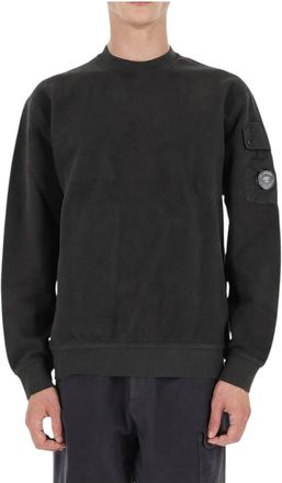 C.P. Company C.p. Company - Crew Neck van geborsteld- gemerceriseerde diagonale fleece - Heren - Sweatshirts & Hoodies - Grijs - Maat: L Fleece