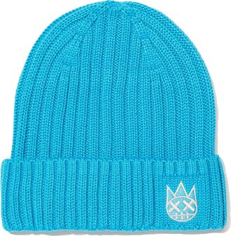 Cult of Individuality Shimuchan Logo Knit Hat In Electric Blue