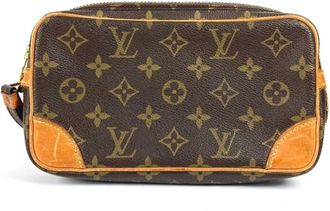 Louis Vuitton Brown Monogram Canvas Clutch Bag Pouch (Pre-Owned)
