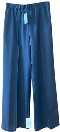 Raey Navy wool crepe tailored trousers Size M
