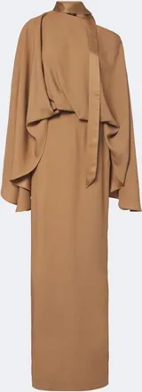 Taller Marmo Brooks scarf-detail cr&ecirc;pe cady maxi dress
