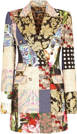 Dolce & Gabbana Floral Patwork Blazer/Jacket Size S