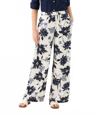 Karen Kane Satin Wide-Leg Pants In Print