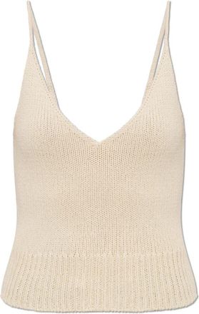 Re/Done Millie Cami Top - Dames - Tops zonder mouwen - Beige - XS - Katoen - Tops
