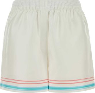 Casablanca White Silk Shorts