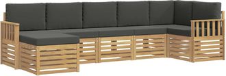 vidaXL Conjunto De Sof&aacute;s De Exterior 7 Uds. Blanco Y Antracita Vidaxl