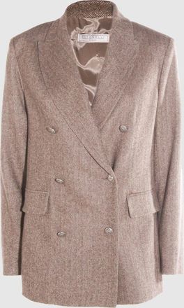 Antonelli Brown Wool Eriste Blazer