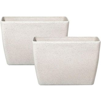 Beliani Set of 2 Plant Pots BARIS 60 cm Beige