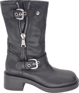 Strategia A5738 Enkellaars - Dames - Hoge Laarzen - Zwart - 40 EU - Leer - Schoenen