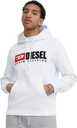Diesel Heren, Sweatshirts & Hoodies, Wit, Maat: 2XL