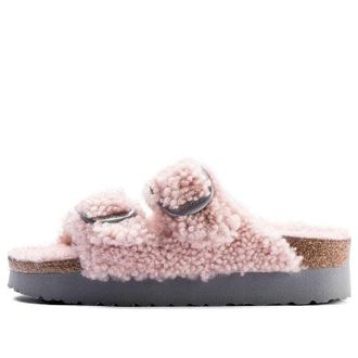 Birkenstock (WMNS) Birkenstock Arizona Big Buckle Shearling Narrow Teddy Crystal Rose 1017643
