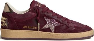 Golden Goose Ball Star sneakers met glitter - Rood