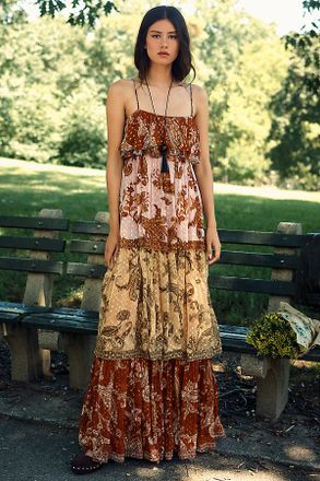 Hemant & Nandita Tiered Maxi Dress